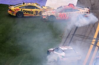 Denny Hamlin shares blame with Justin Allgaier for...