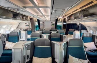 Aer Lingus business class aboard the Airbus A330